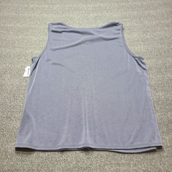 Green Envelope Tank Top Womens XL Ribbed Modal Blend Made USA Sleeveless Shirt - Picture 7 of 8